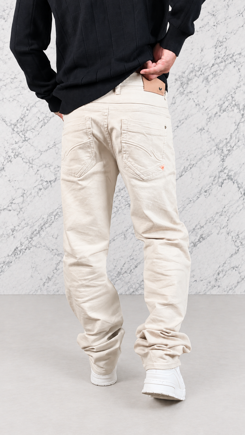 MONARCH STRAIGHT JEANS — ÉCRU