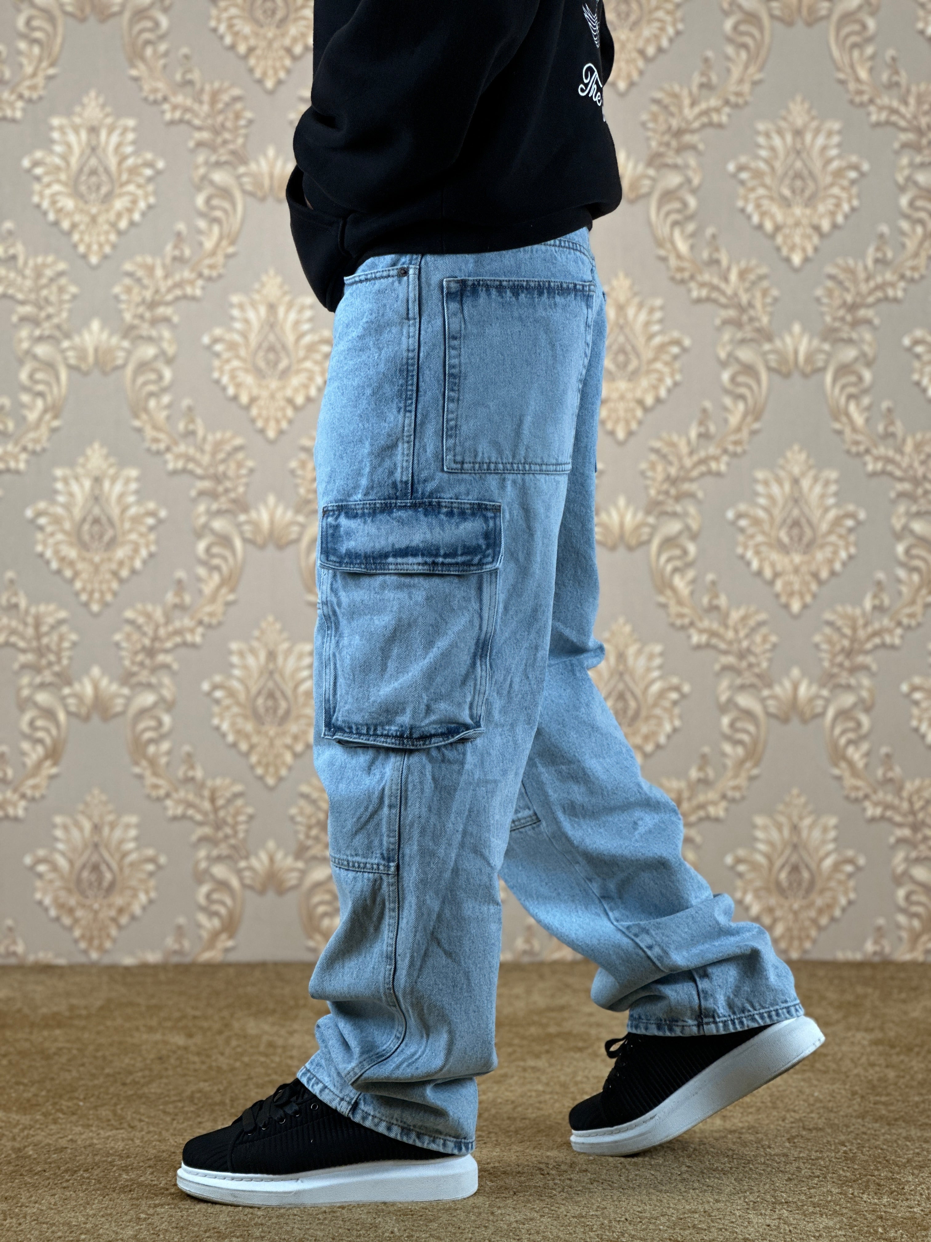 LIBERTY CARGO JEANS BLEU CLAIRE