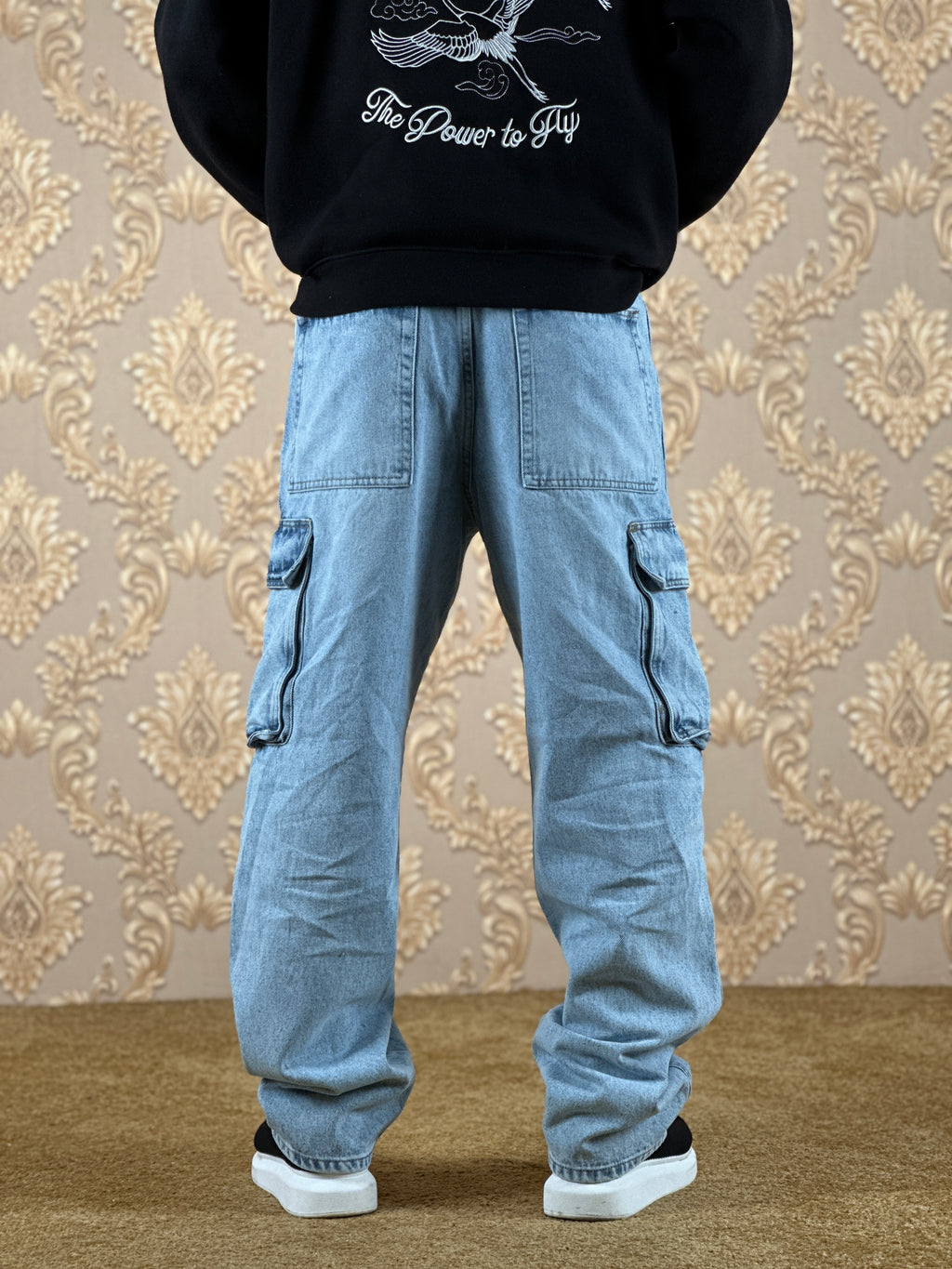 LIBERTY CARGO JEANS BLEU CLAIRE