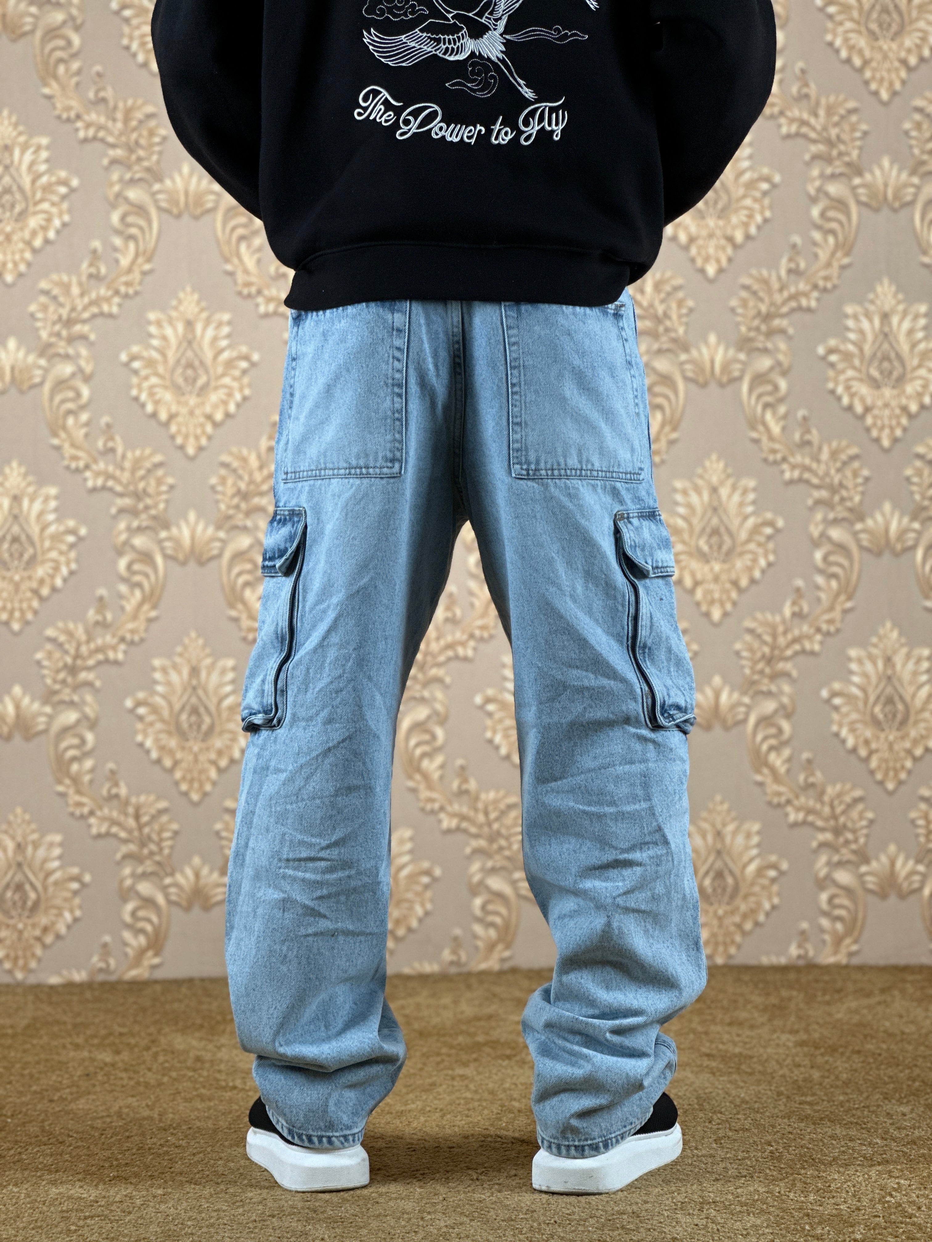 LIBERTY CARGO JEANS BLEU CLAIRE