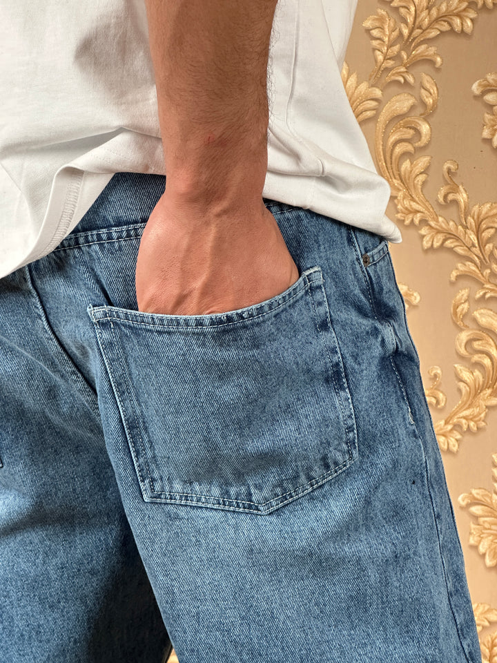 ZENITH BALLOON BAGGY JEANS BLEU