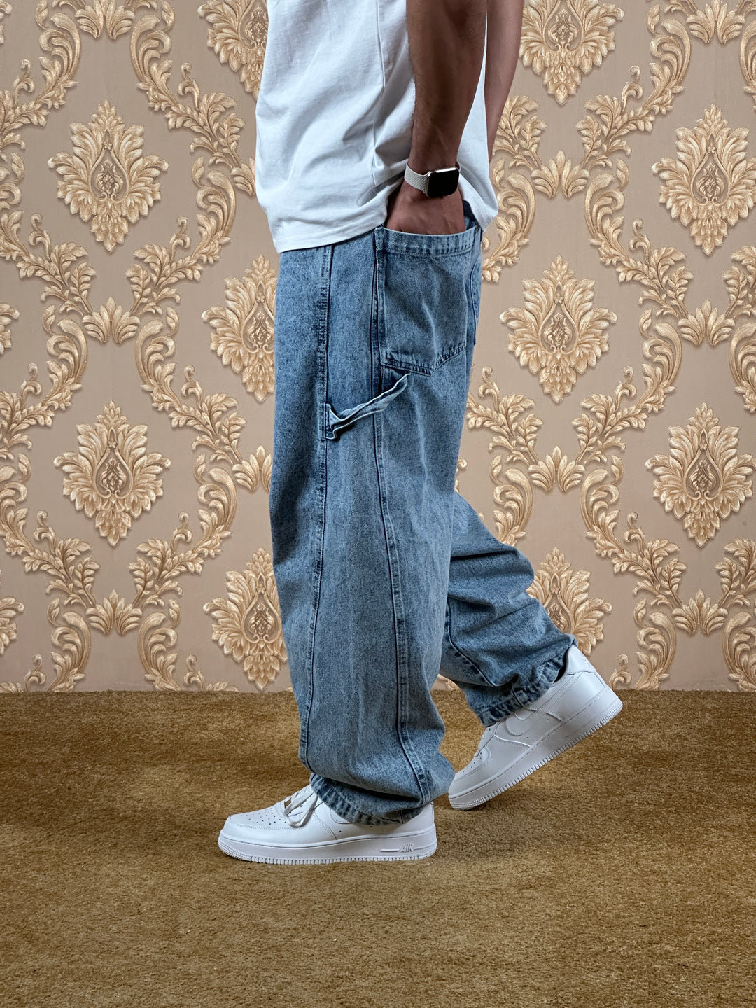ZENITH BALLOON BAGGY JEANS BLEU CLAIRE "TAPE"