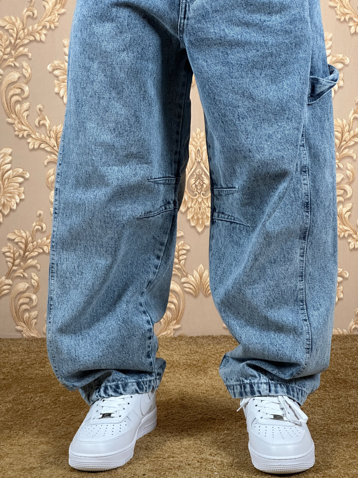 ZENITH BALLOON BAGGY JEANS BLEU CLAIRE "TAPE"