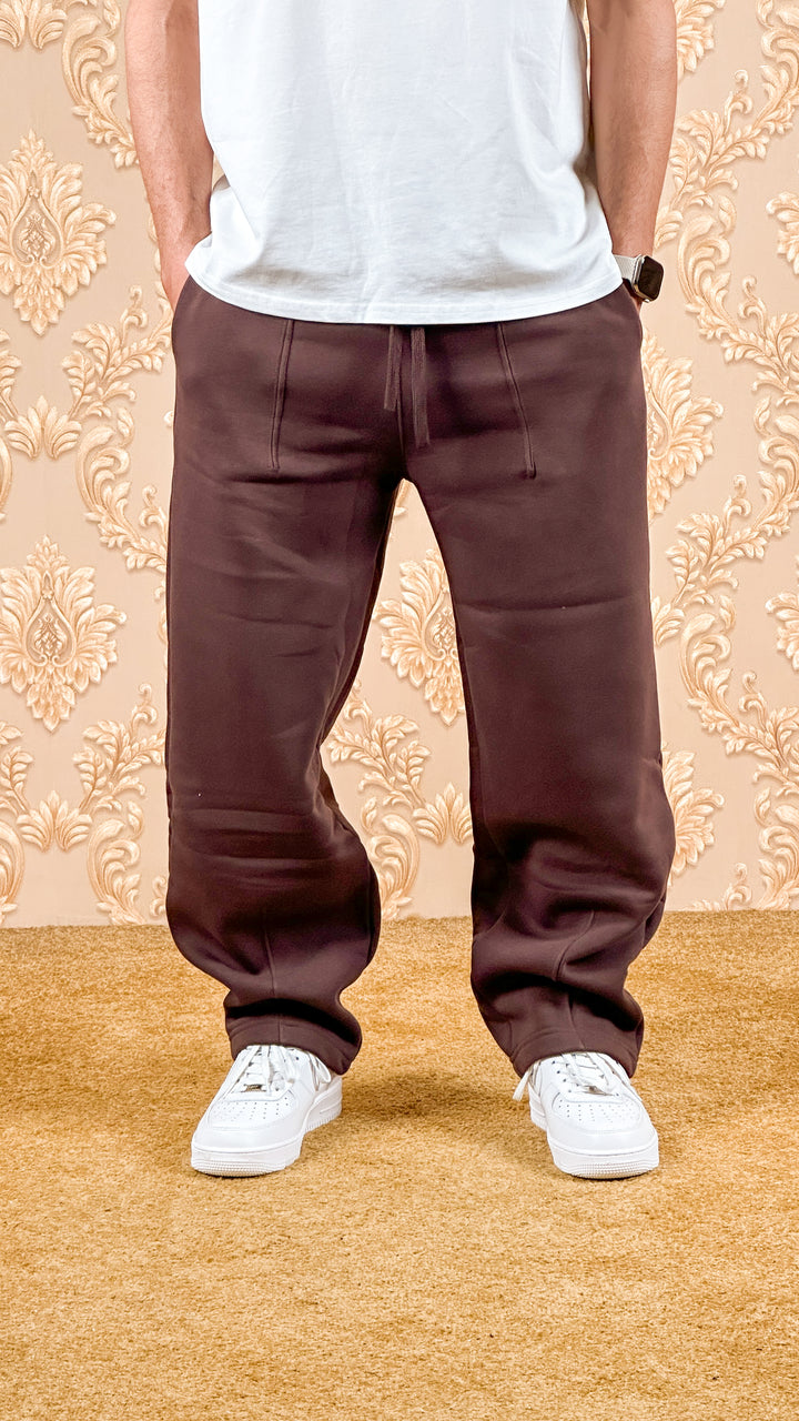 VALLEY WIDE BAGGY JOGGERS MARRON