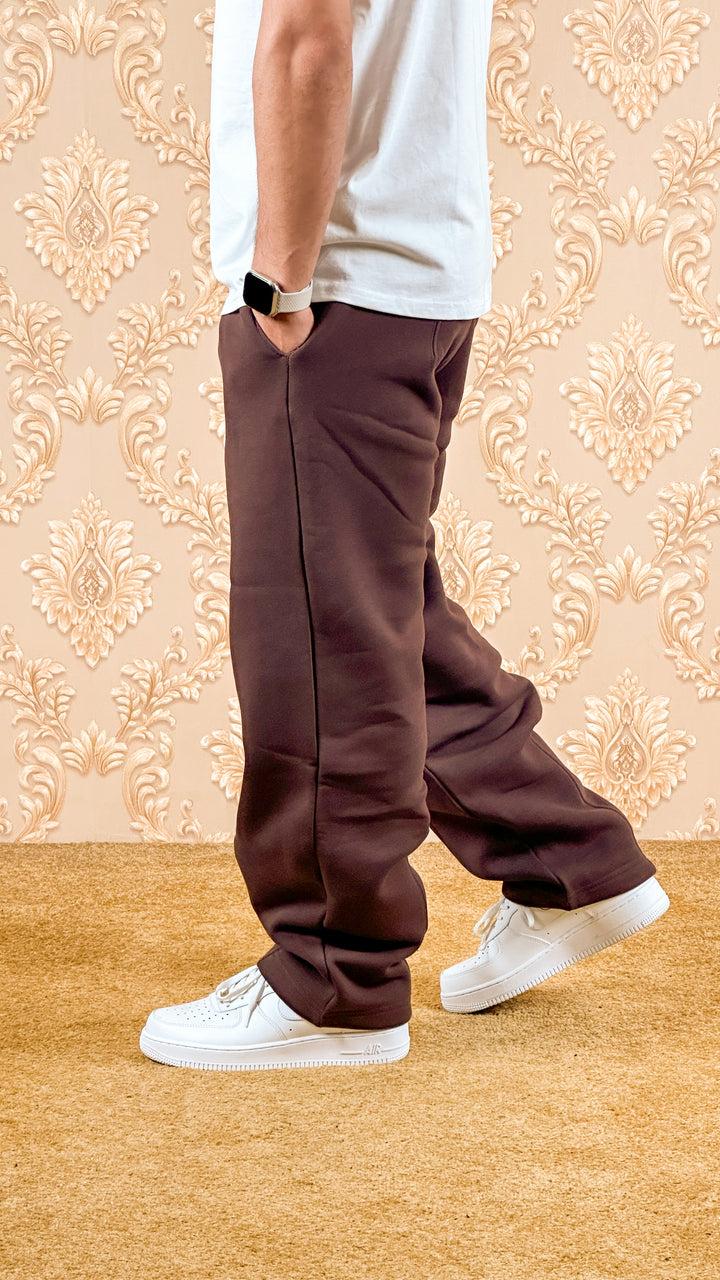 VALLEY WIDE BAGGY JOGGERS MARRON