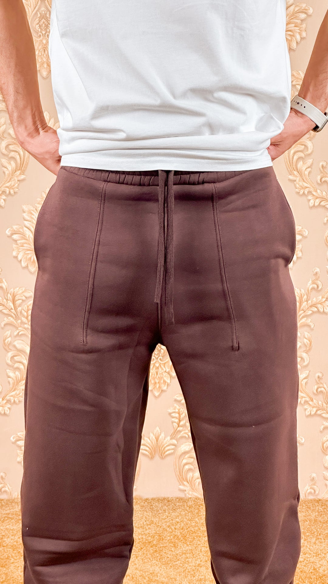 VALLEY WIDE BAGGY JOGGERS MARRON