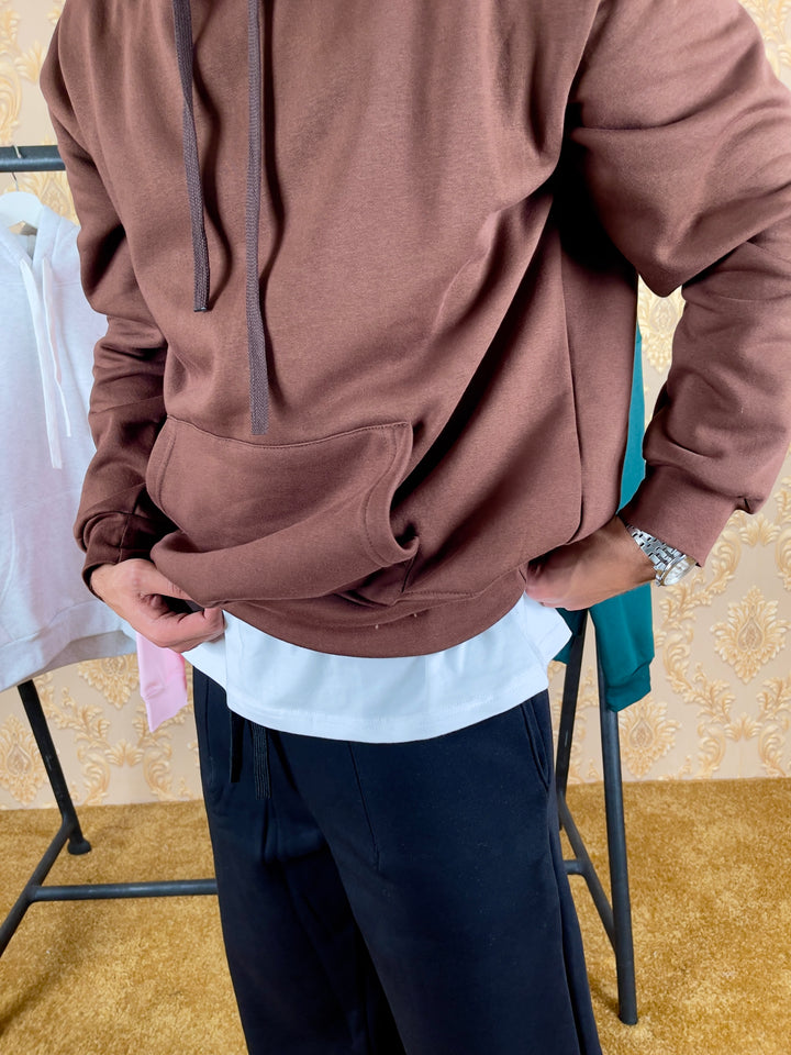HOODIE OVERSIZE SIMPLE MARRON