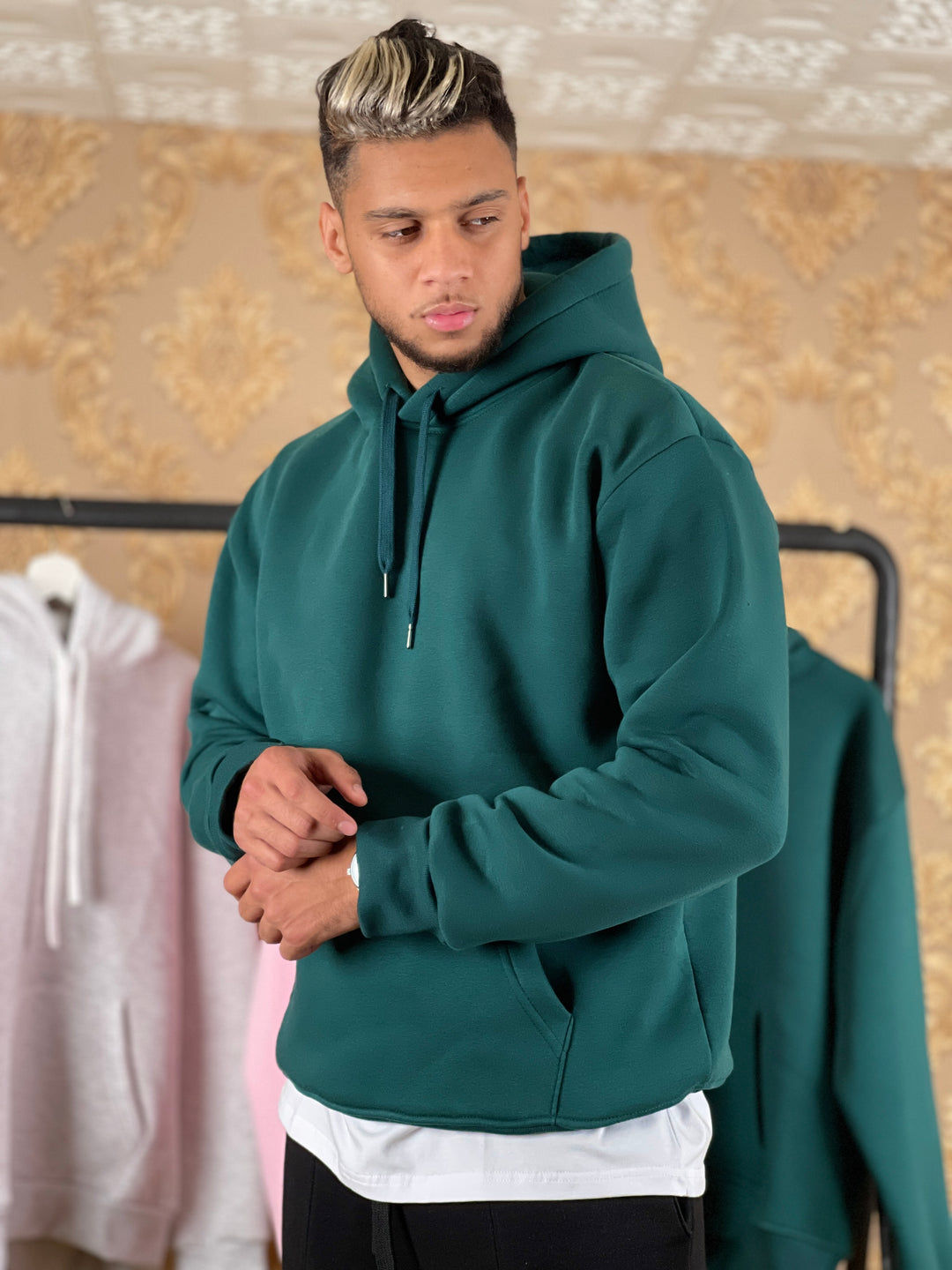 HOODIE OVERSIZE SIMPLE VERT