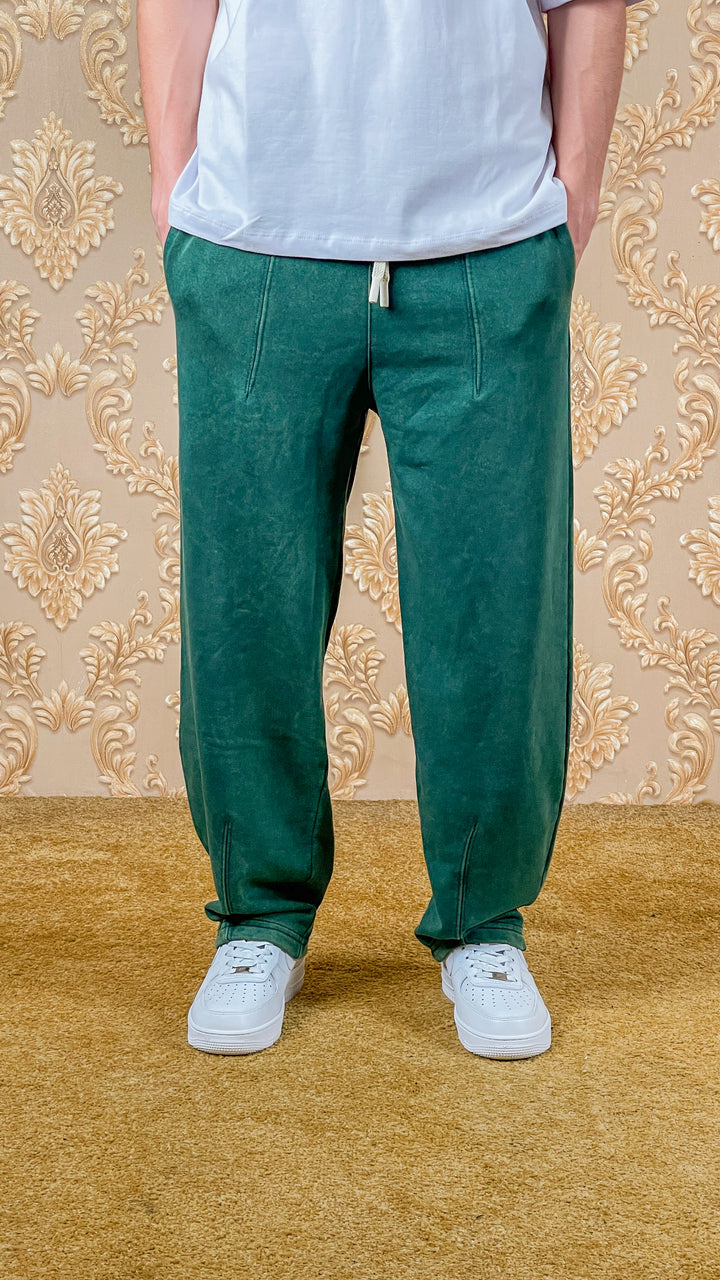 PANTALON BAGGY DÉLAVÉ - VERT