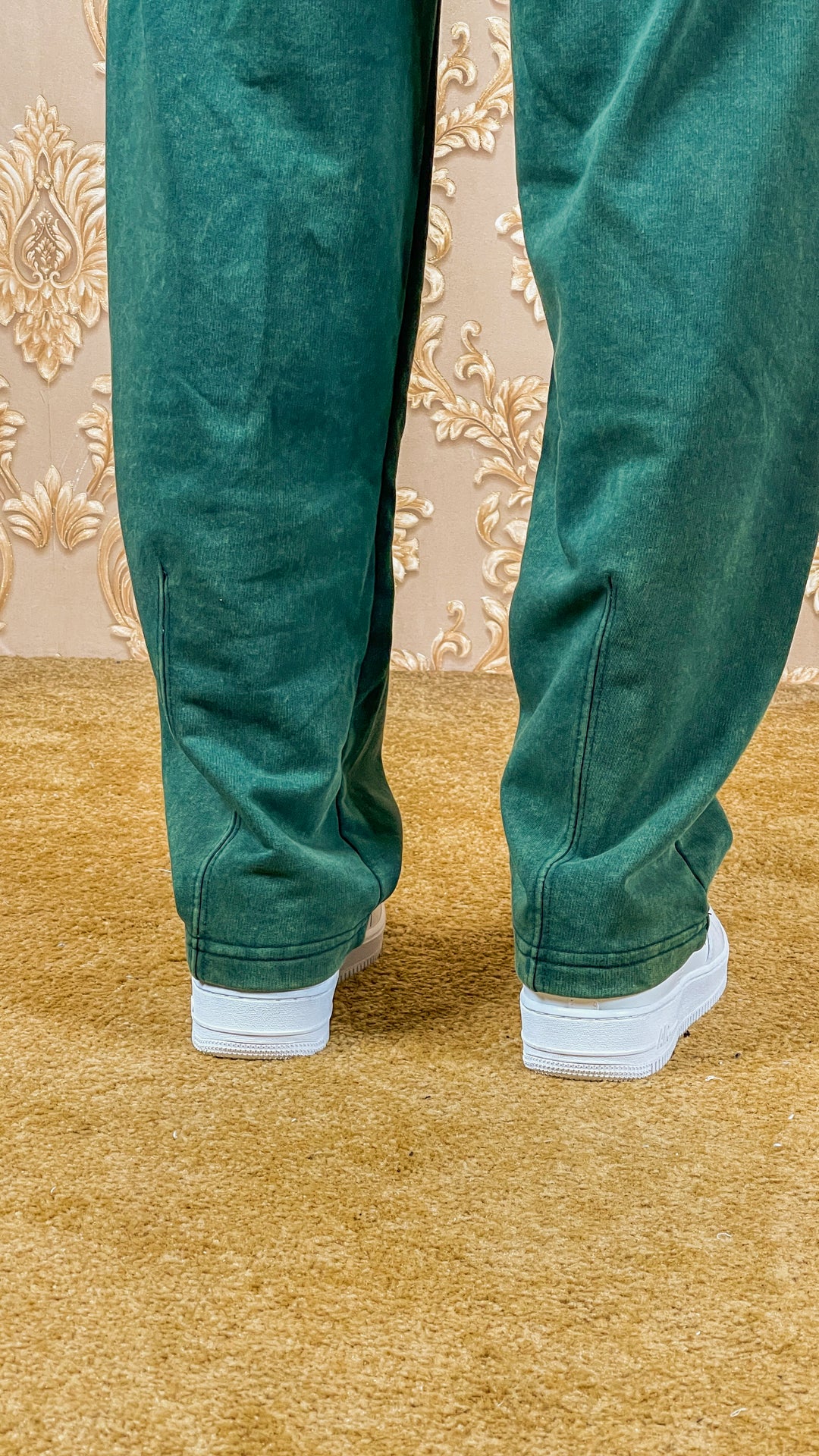 PANTALON BAGGY DÉLAVÉ - VERT