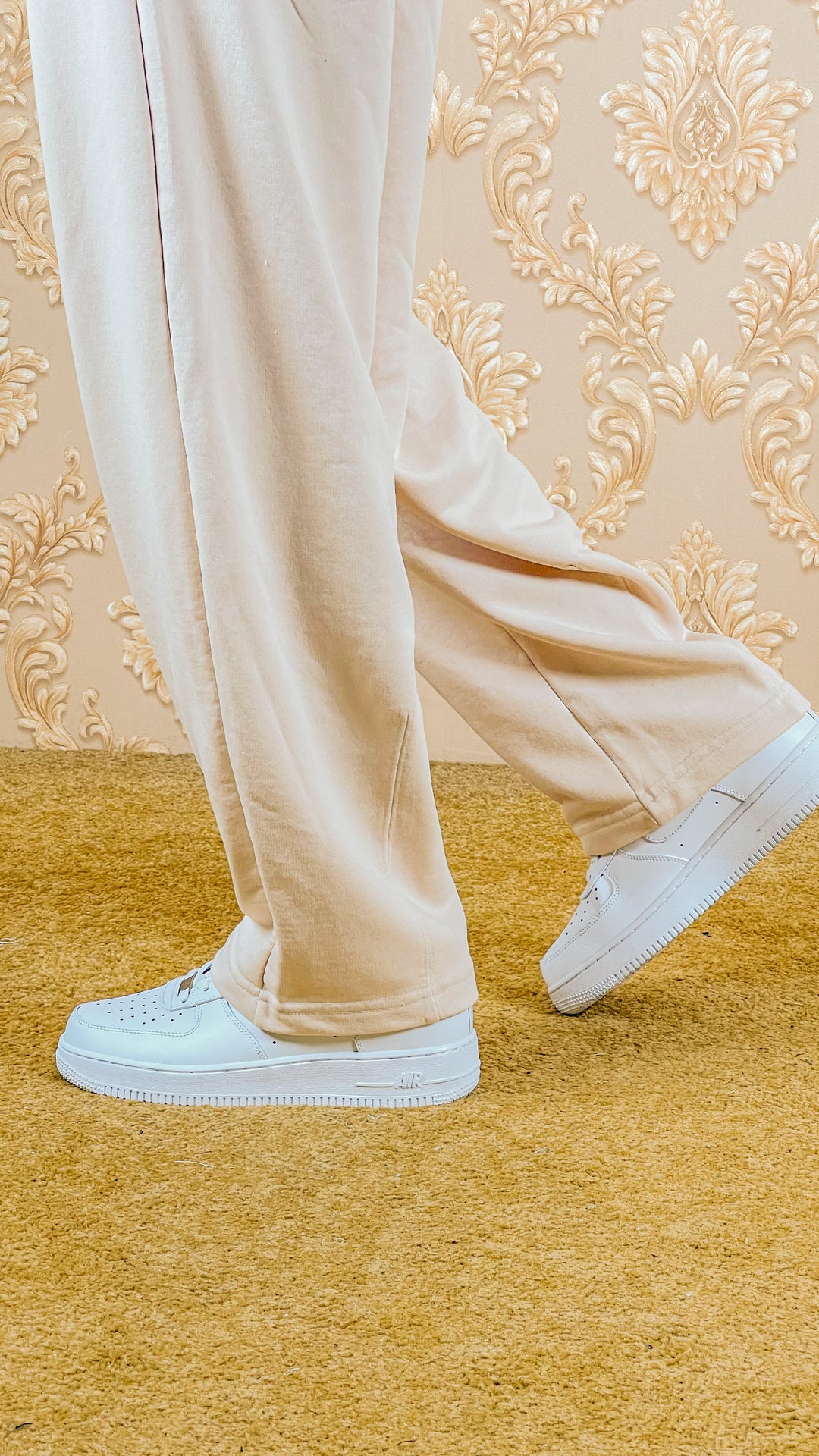 PANTALON BAGGY DÉLAVÉ - BEIGE