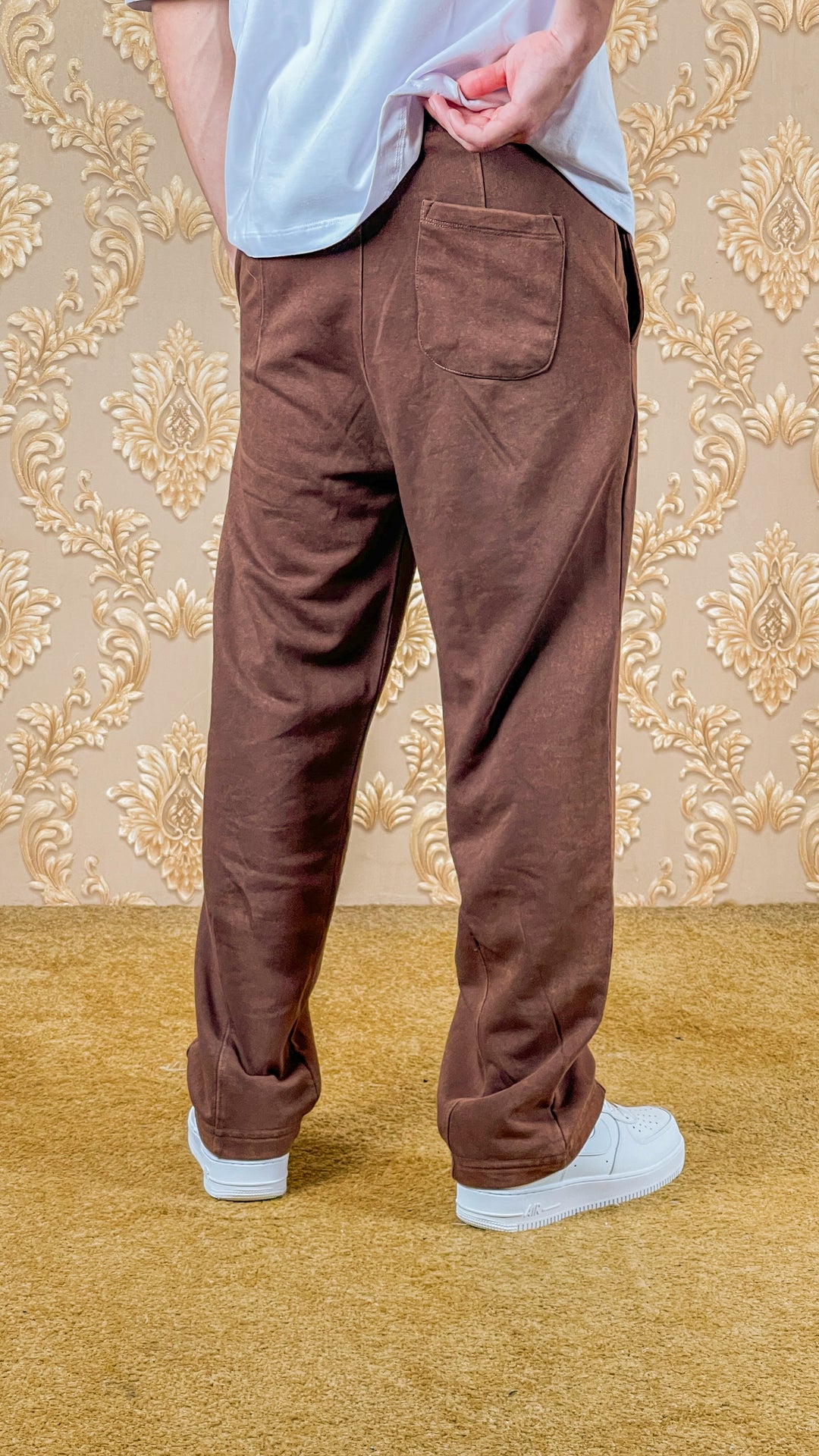 PANTALON BAGGY DÉLAVÉ - MARRON