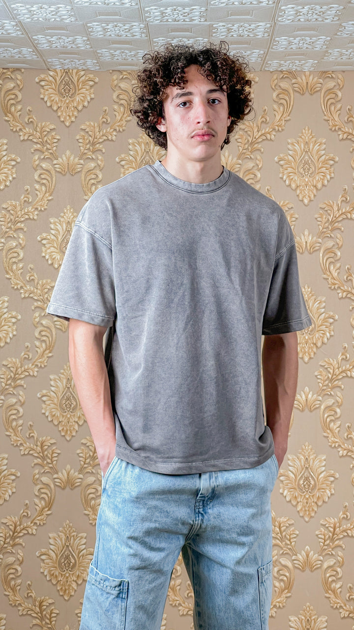 T-SHIRT OVERSIZED DÉLAVÉ - MUTED SLATE