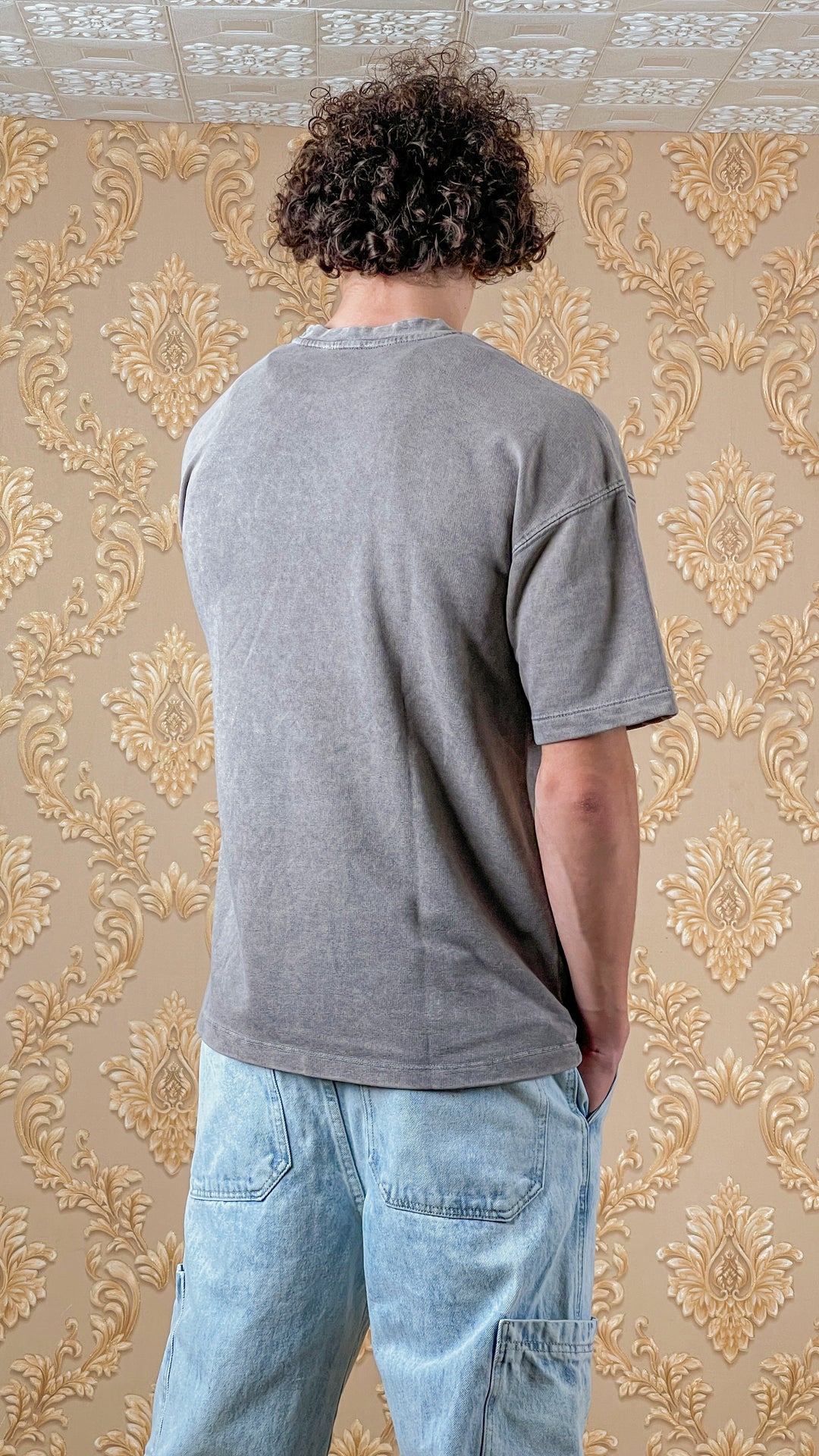 T-SHIRT OVERSIZED DÉLAVÉ - MUTED SLATE