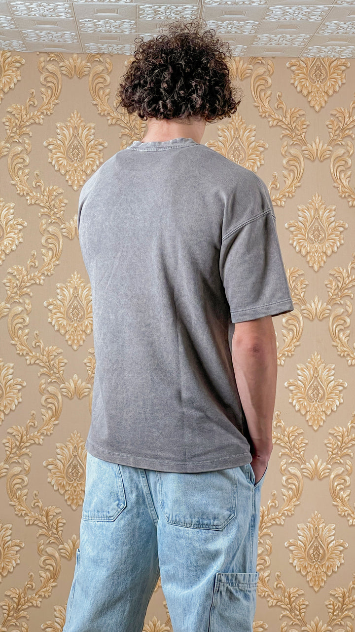 T-SHIRT OVERSIZED DÉLAVÉ - MUTED SLATE