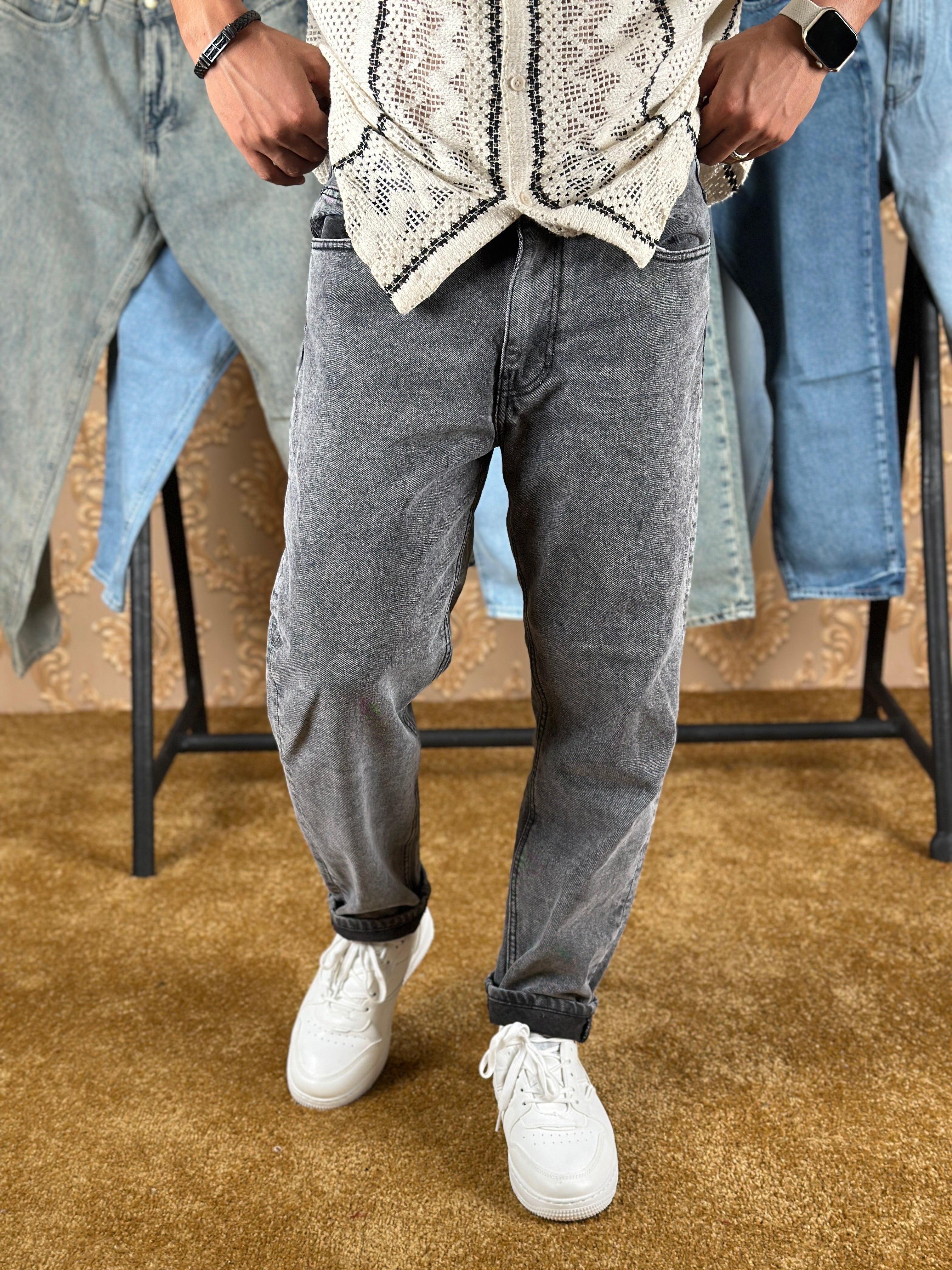 CONCRETE WAVE BOYFRIEND JEANS