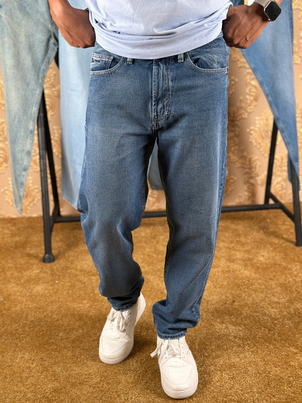 MIDNIGHT OCEAN BOYFRIEND JEANS