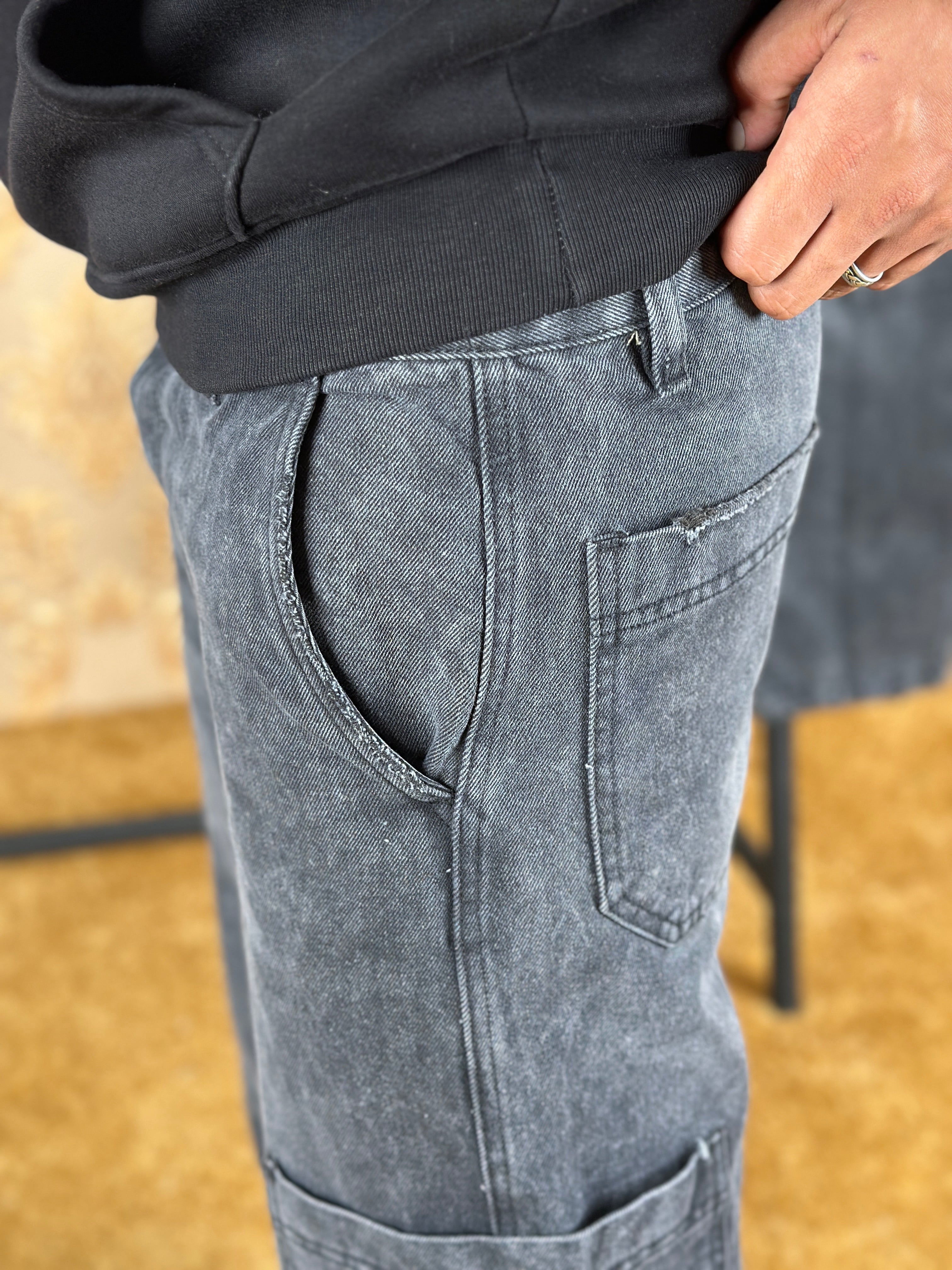 TITAN BAGGY JEANS - GRIS FONCÉ