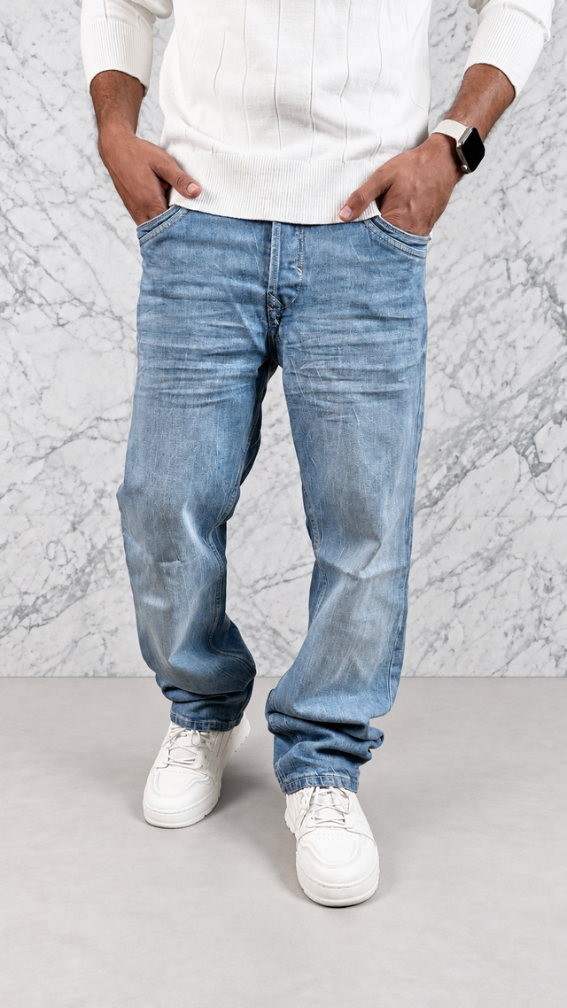 GLACIER STRAIGHT JEANS - BLEU CLAIR