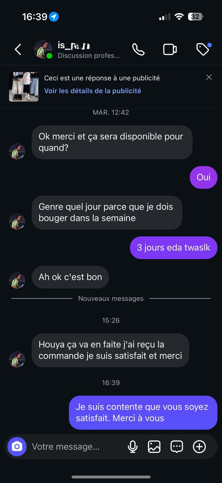 Avis client