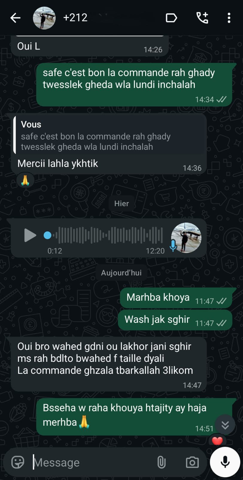 Avis client